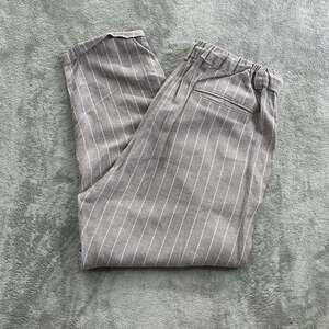 Ron Tomson Pants Mens Size 34x25” Linen Trouser Drawstring Cuffed Casual Preppy